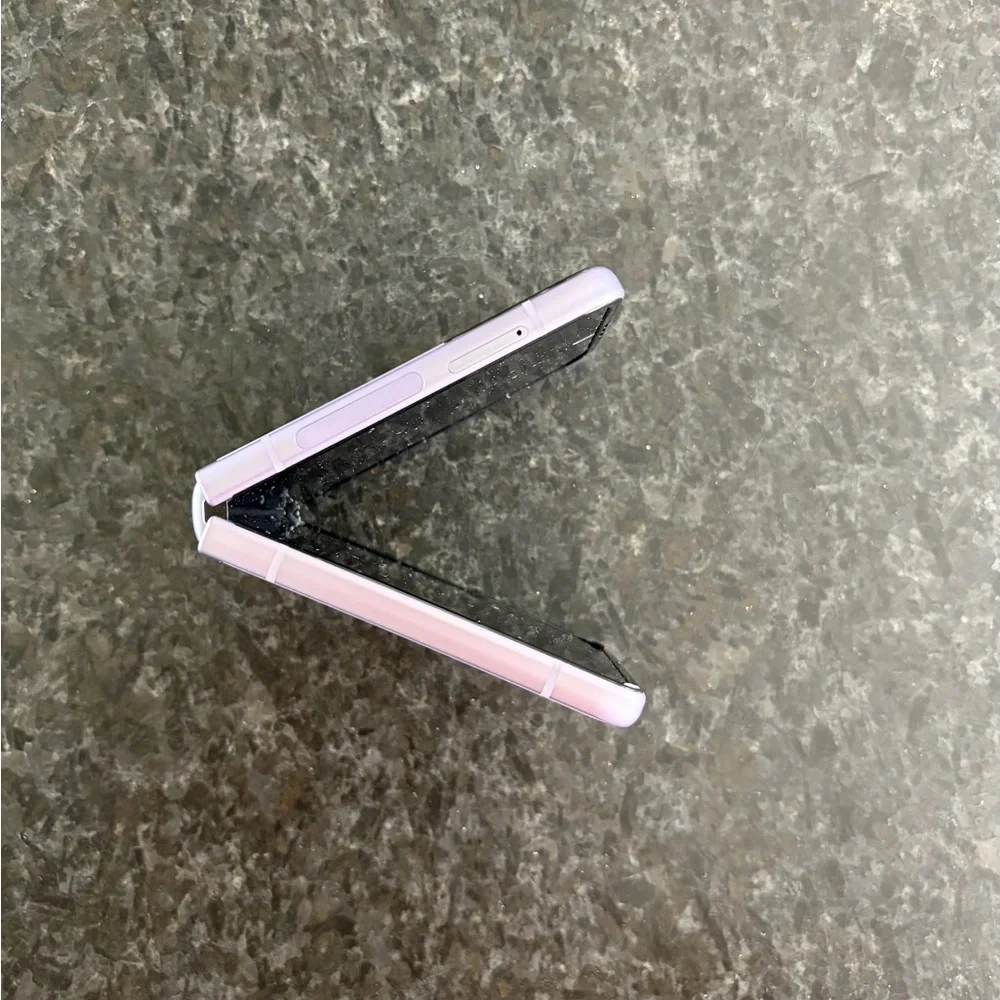 Samsung Foldable Phone in Pink and Green